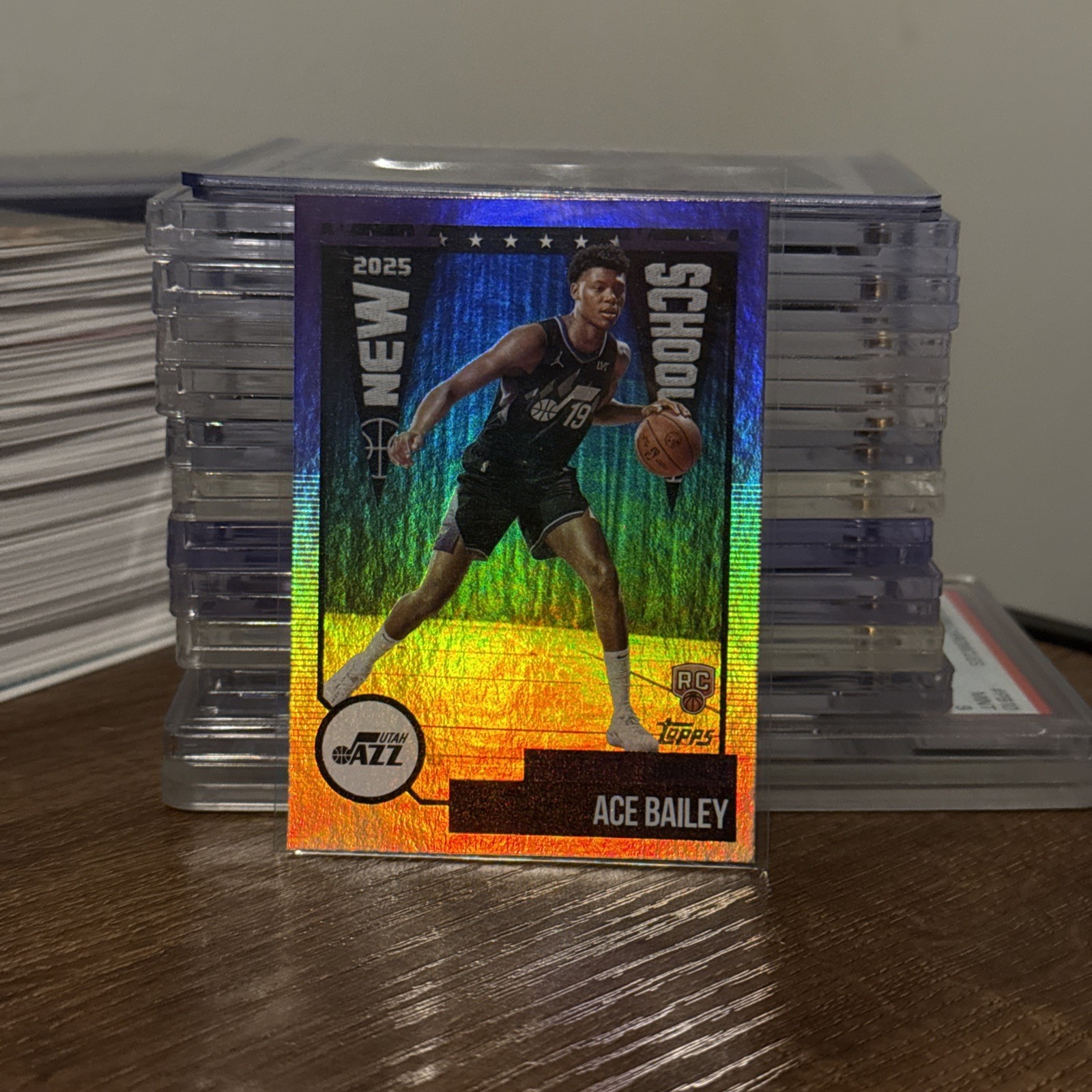 2025-26 Topps Basketball Ace Bailey New School Rookie Holo Rainbow Foil RC Jazz