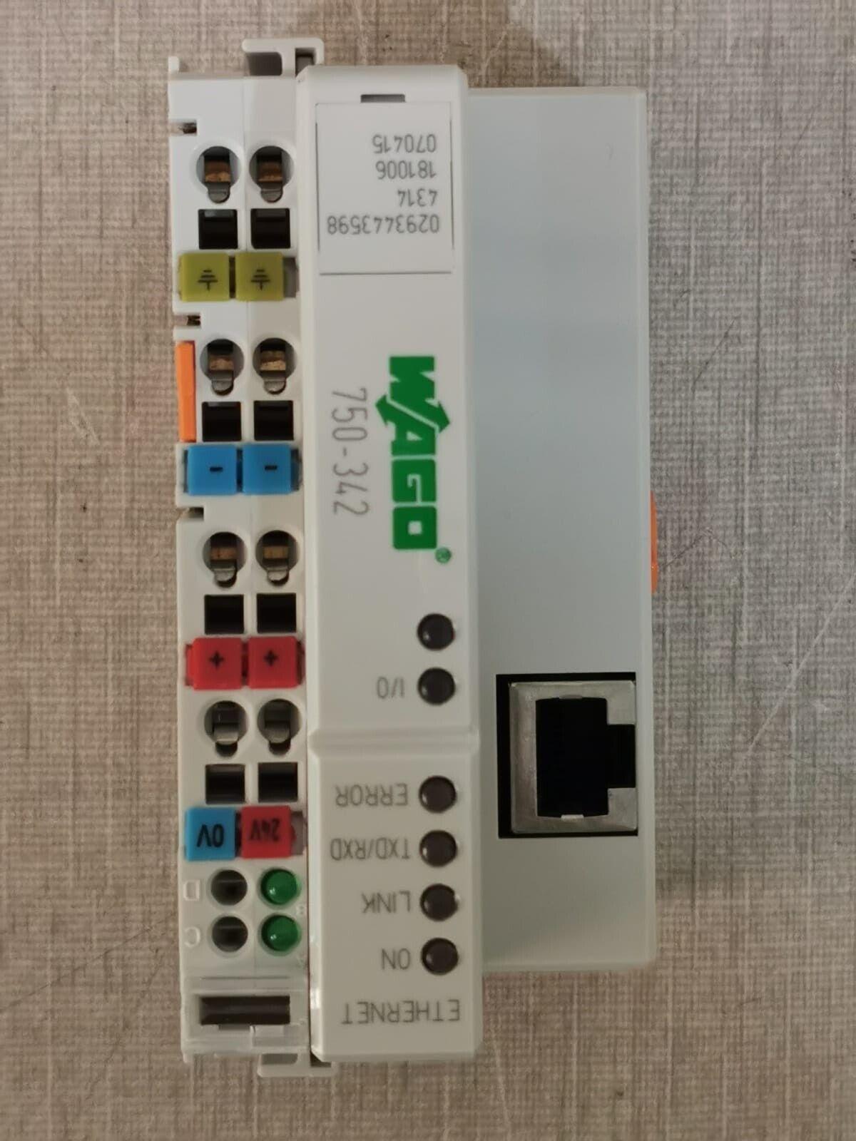 WAGO 750-342 WAGO 750-342 Ethernet Fieldbus Coupler 24vdc 10
