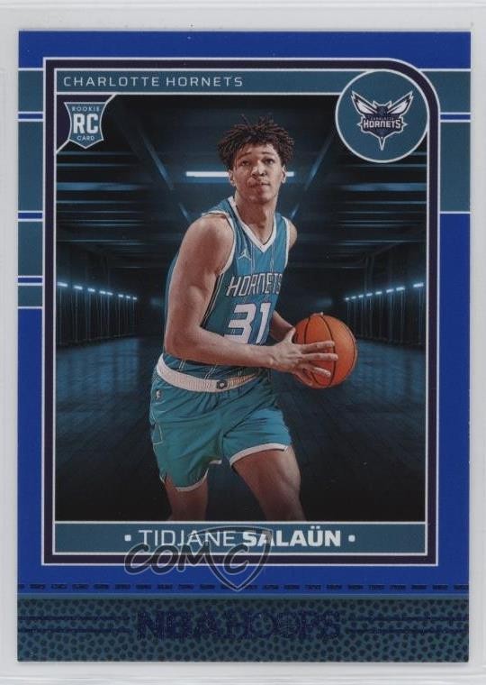 2024-25 Panini NBA Hoops Rookies Blue Tidjane Salaun Tidjane Salaün #236 0o2b
