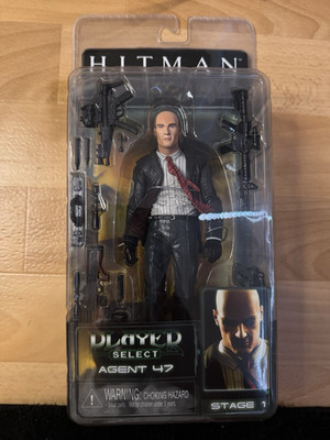 NECA Hitman Agent 47 Action-Figur Player Select Stage 1 mit Waffen, OVP