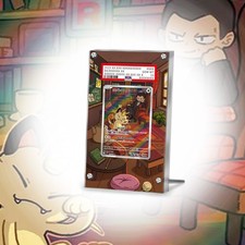 Team Rocket's Meowth Pokemon/Pokémon PSA Artwork Protective Vetrina per Carte