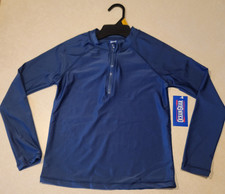NWT Ocean Gear Rash Guard Long Sleeve Blue Swim Top Boy's Size L 10-12 UPF50
