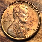 1949 Lincoln Wheat Cent BU w/ Natural Toning Starting Actual Penny Pictured