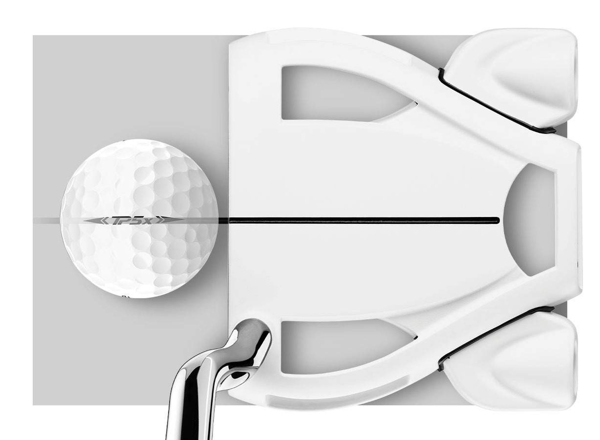 TaylorMade Spider GHOST white Putter Double Bend Mallet Steel