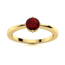 Natural Garnet New Solitaire Throat Chakra Ring Jewelry Sterling Silver