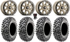 ITP Inertia Bdlk 14" Wheels Br +40mm 28" Carnivore R/T Tires Textron Wildcat XX
