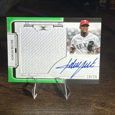 2024 Topps Definitive Collection - Autographed Relics Adrian Beltre /25 on card