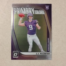 2024 Panini Donruss Optic Rookie Primary Colors J.J. McCarthy #20 Vikings NFL