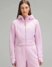 NWT Lululemon Scuba Full-Zip Cropped Hoodie Vita Pink Size 6