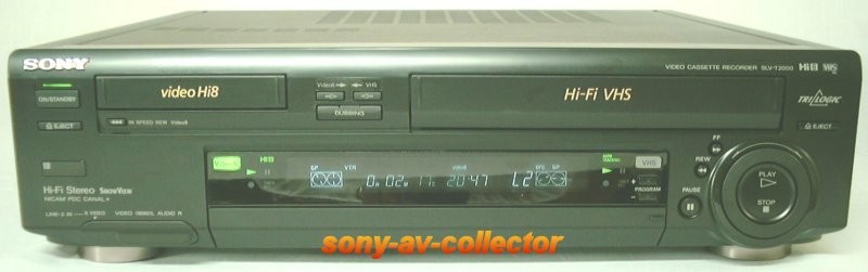 Sony SLV-T2000 PAL Hi8 8mm VHS SVHS Dual VCR Deck Player Recorder
