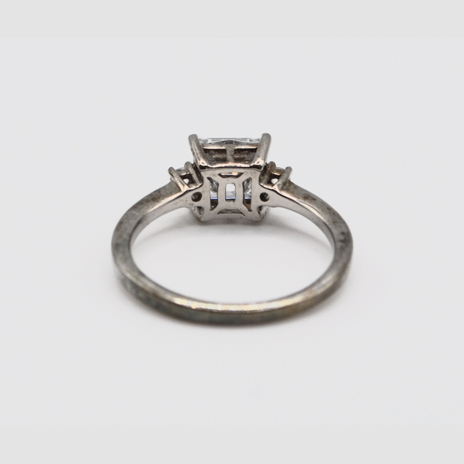 Clear Gemstone Solitaire Ring Sterling Silver 925… - image 6