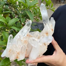 3.1lb Natural Clear White Crystal Quartz Cluster Rough Healing Specimen