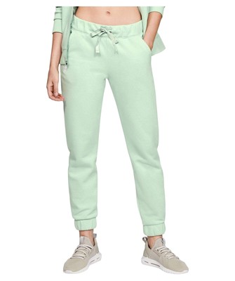 Under Armour Women's Fleece Pants Recovery Fleece, Green, M