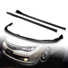 9 Piece Bumper Lip Side Skirt Diffuser for Subaru Impreza WRX STI 2008-2010