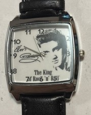 Elvis Presley Watch w/ Faux Leather Strap New Needs Battery Rare Free Shipping