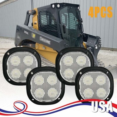 4X LED Headlight AT352538 For John Deere 333G 323D 333D 333E 332G 320G 324G