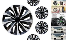 Hubcap Wheel Covers Replacement R16 Size Hub Caps 16-inch TT-Silver-Black