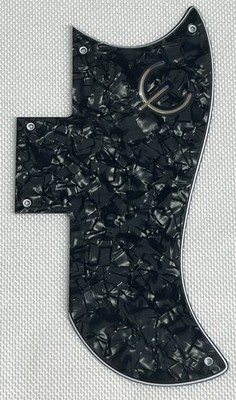 Black Pearl 4-Ply For Fit Gibson SG 61 Reissue E Logo Style Guitar Pickguard