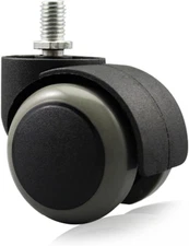 Floor Protecting Rubber Office Chair Caster Wheels (Set of 5) Fit for Metric M10