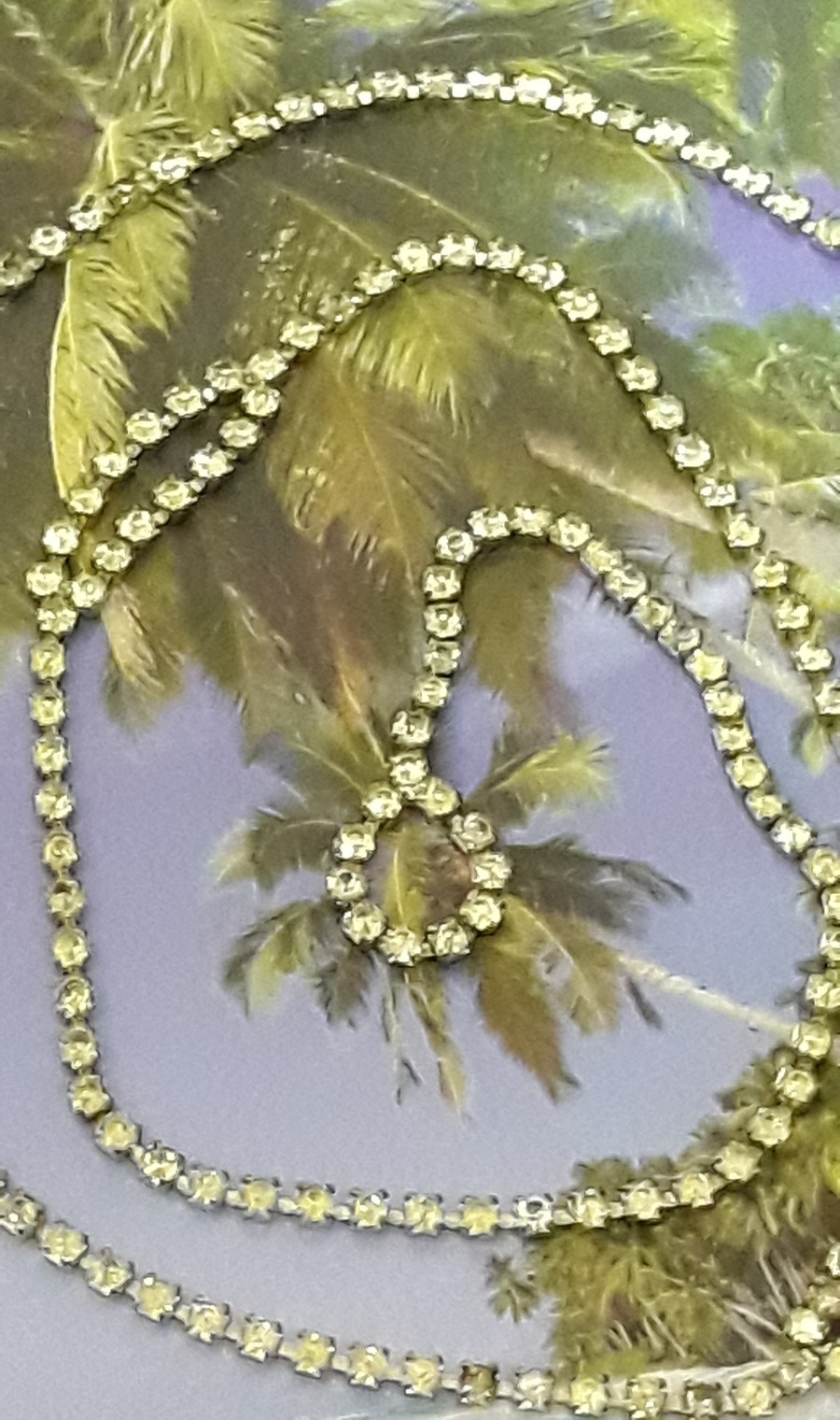 Statement Silver Tone Clear Rhinestone Chain Belt… - image 3