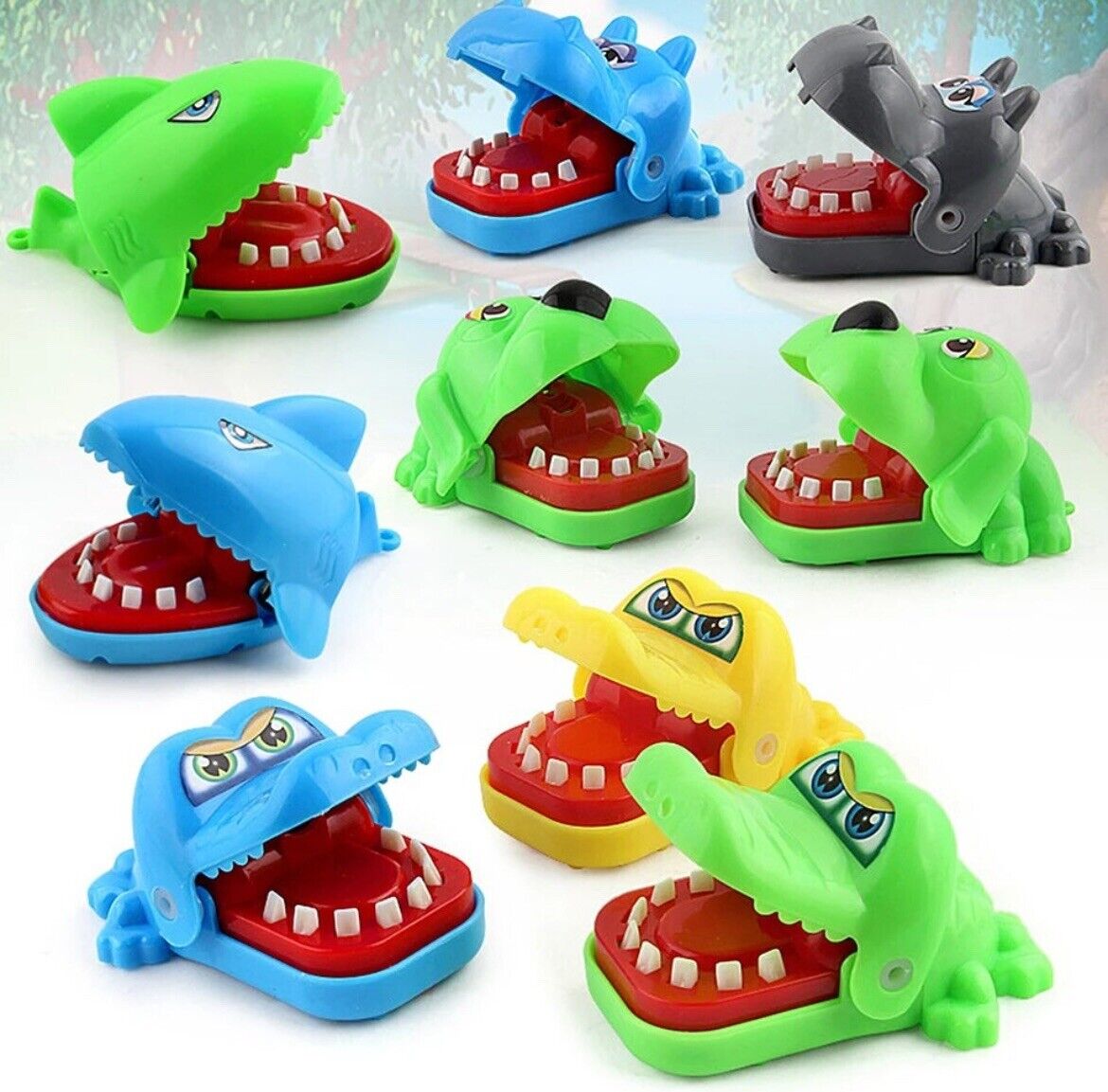 Crocodile Teeth Toys Kids Alligator Biting Finger Dentist Games Keychain