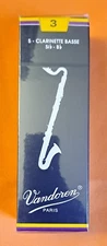 NEW VANDOREN BASS CLARINET REED, #3 BOX of  5