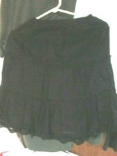 Girl's LIMITED TOO Black Skirt with Ruffles and Lace Border at bottom- size 12-N