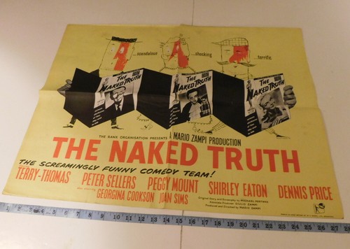 THE NAKED TRUTH (1957) PETER SELLERS BRITISH 1/2 SHEET POSTER 21 BY 27