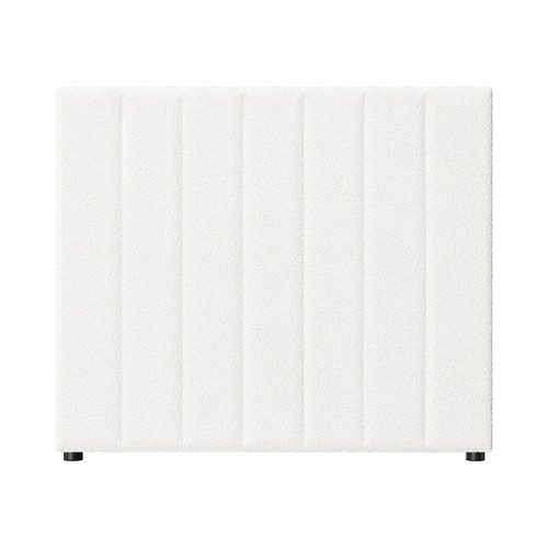 Oikiture Bed Frame Headboard King Single Size Head Bedhead White Boucle - Picture 5 of 10