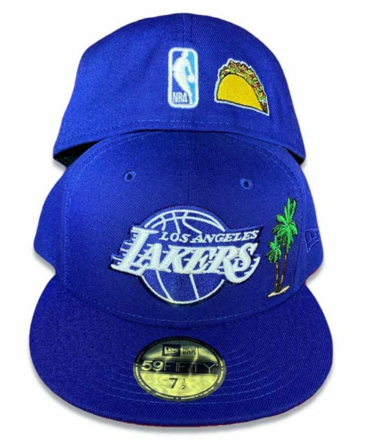 New Era Los Angeles Lakers Palm Trees 59FIFTY Blue Fitted