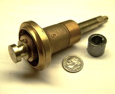 GLOBE VALVE STEM PARTS NOS BRASS STEM & SLEEVE W/ GRAPHITE BUSHING