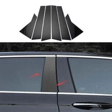 For Ford Focus 15-18 Carbon Fiber Bc-pillar Post Decoration Side Window Trim 2P