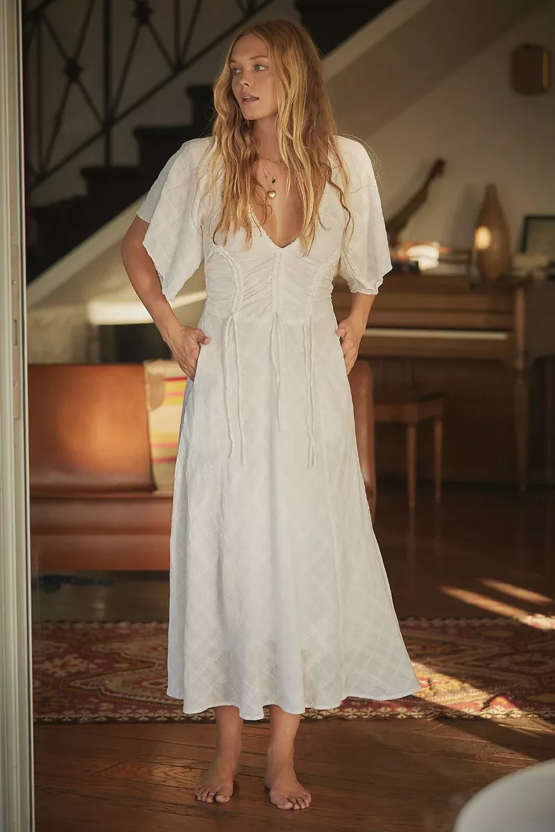 Ivory hotsell midi dress