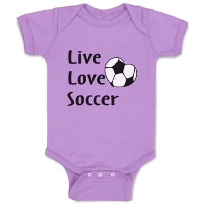 Baby Bodysuit Baby Bodysuit Live Love Soccer Euro Cup Boy & Girl Baby Clothes