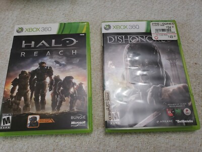 Halo Reach &  Dishonored (Microsoft Xbox 360, 2010), Complete w/ Manual Lot of 2