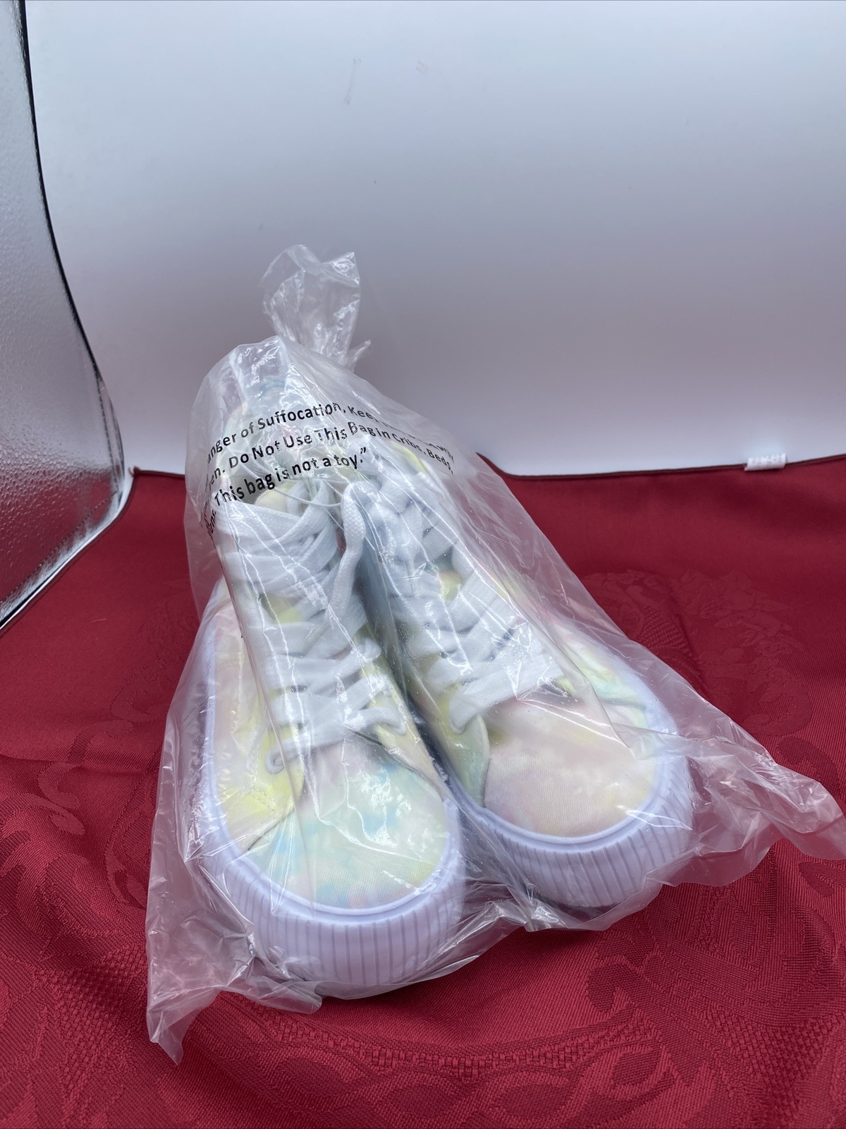 Girls Tie Dye Lace Up Zipper Sneakers High Top Size 13 Kids BRAND NEW