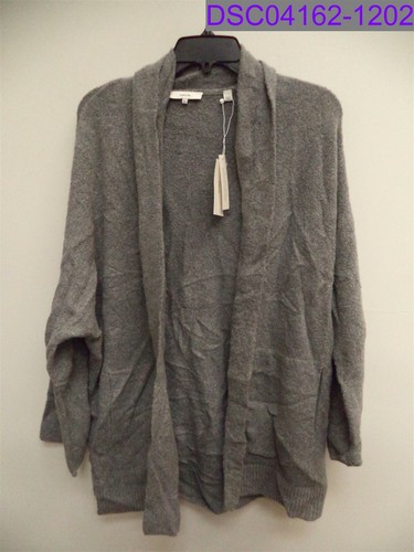 vince textured open cardigan