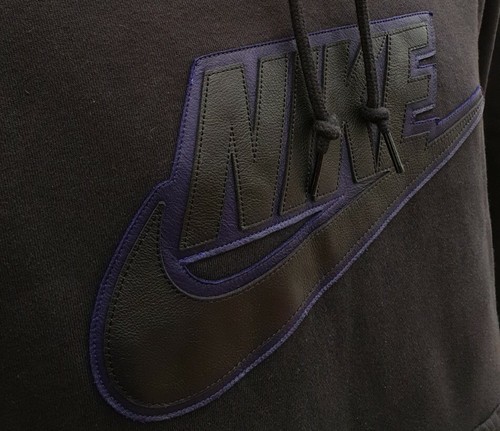 supreme nike leather applique hooded