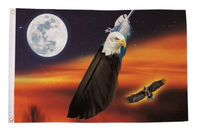 Adlerfeder Mond Flagge (5 Fuß x 3 Fuß)