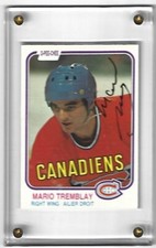 RARE 1981 OPC #191 MARIO TREMBLAY AUTOGRAPHED CARD MINT !!!!!