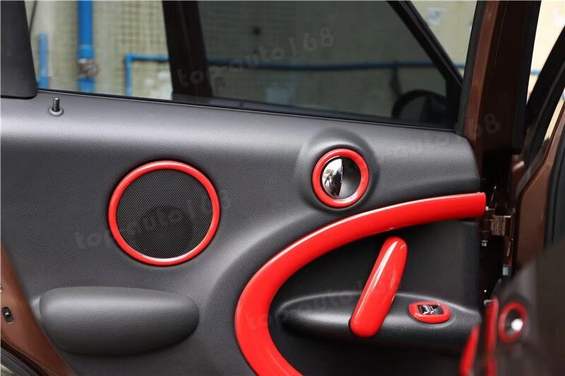 ABS Red Full Interior Decor Cover Trim 30PCS For MINI 2013-2016 ...