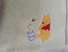 Disney Winnie the Pooh Baby Blanket Fleece Spring Green, Honey Pot 30" 40"