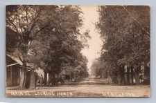Main Street MOUNT ETNA Indiana RPPC Huntington County Photo Postcard 1909