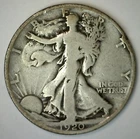 1920 Silver Walking Liberty US Half Dollar Very Good Fifty Cents Coin VG 50c