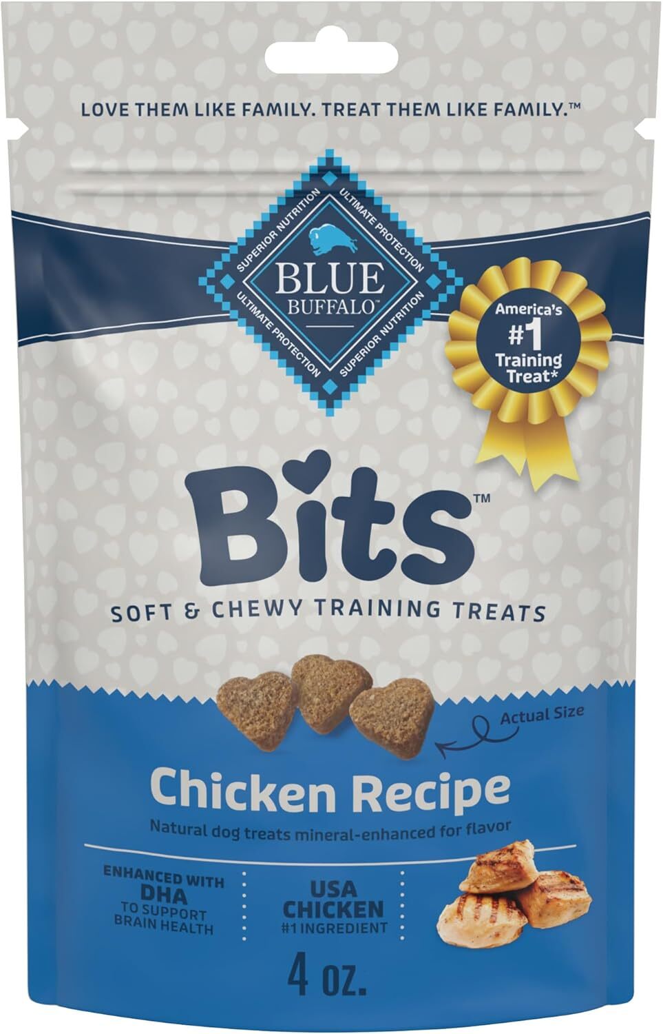 Blue Buffalo Bits Soft Dog Treats for Training, Made With Natural Ingredients &