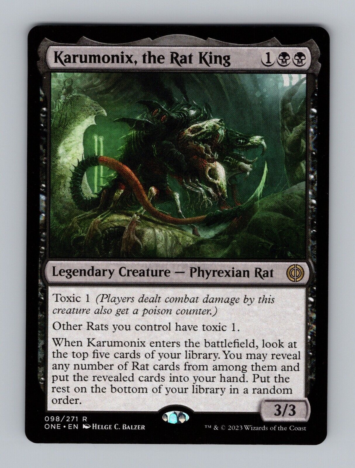 Karumonix, the Rat King · Phyrexia: All Will Be One (ONE) #439 · Scryfall  Magic The Gathering Search