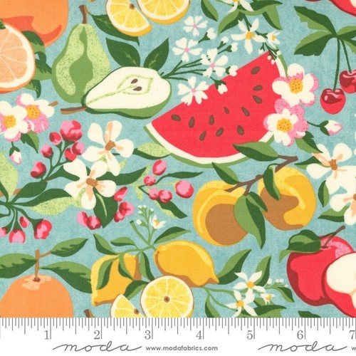 Fruit Loop 30 Fat Quarters Basic Grey Moda Quilt Retro lemon Fabric Sew 30730AB - Picture 9 of 21