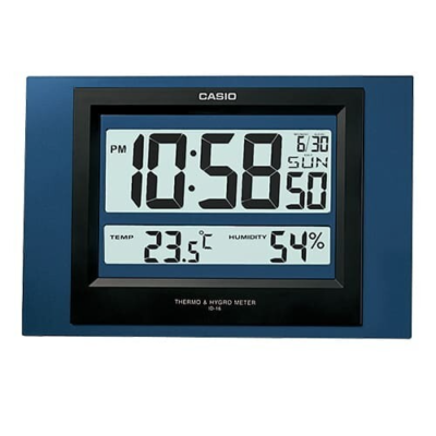 Casio Digital Wall Clock Hygrometer Thermometer Temp Humidity