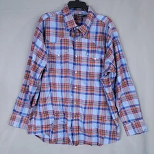 Daniel Cremieux Men's Pearl Snap Shirt Western Tailored Fit Plaid Size XL