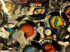 HOT WHEELS REDLINE VINTAGE BUTTON ASSORTMENT w/DROP DOWN MENU -NICE!